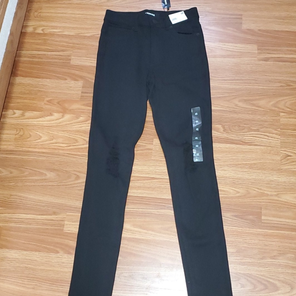 Express High rise ripped jean legging